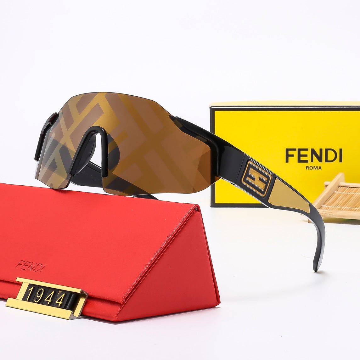 Fendi Round Oversized Shield Polarized Sunglasses for Unisex – product image 1