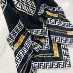 Fendi Twill Silk Chain Element Square Scarf for Women – product image 12