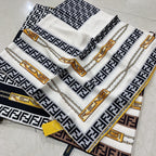 Fendi Twill Silk Chain Element Square Scarf for Women – product image 14