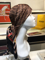 Fendi Twill Silk Emblem Print Square Scarf for Women – product image 10