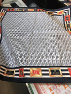 Fendi Twill Silk Emblem Print Square Scarf for Women – product image 4