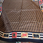 Fendi Twill Silk Emblem Print Square Scarf for Women – product image 5