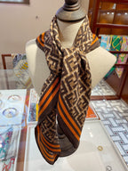 Fendi Twill Silk FF Monogram Square Scarf for Women – product image 10