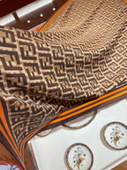 Fendi Twill Silk FF Monogram Square Scarf for Women – product image 12