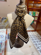 Fendi Twill Silk FF Monogram Square Scarf for Women – product image 14