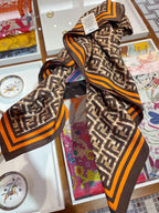 Fendi Twill Silk FF Monogram Square Scarf for Women – product image 5