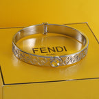 Fendi Vintage F Engraved Metal Bracelet – Luxury Jewelry – product image 3