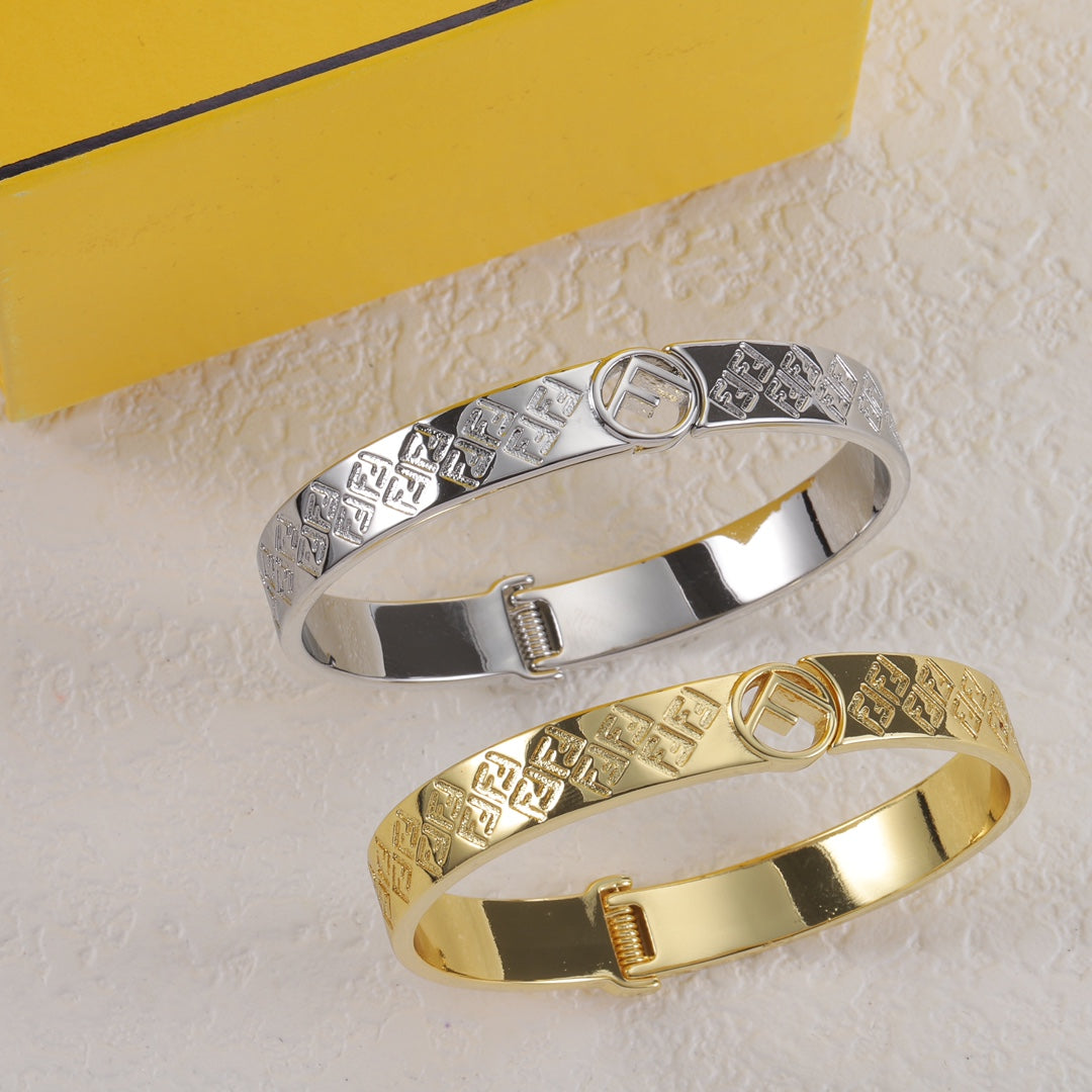 Fendi Vintage F Engraved Metal Bracelet – Luxury Jewelry – product image 6
