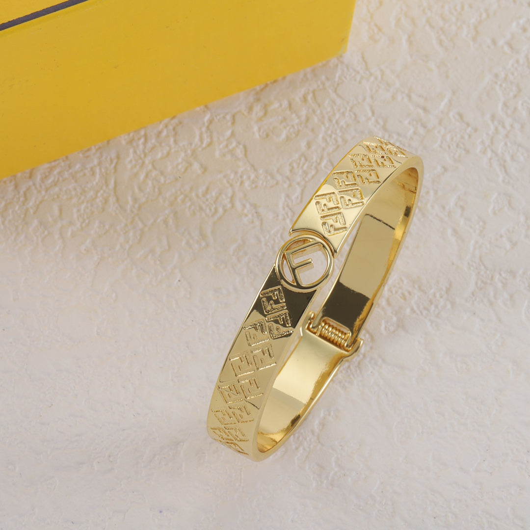 Fendi Vintage F Engraved Metal Bracelet – Luxury Jewelry – product image 9