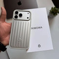 Rimowa Silver iPhone 17 Pro Max Case – Luxury Travel Design
