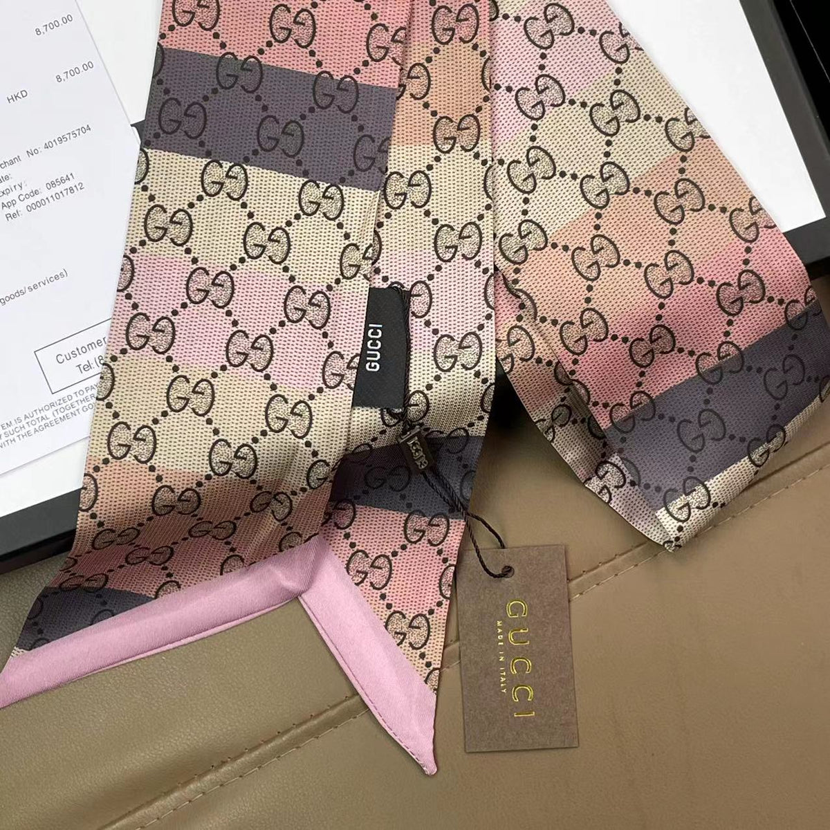 Gucci 100% Silk Double Satin Bow Tie Scarf & Headband – Hair Ribbon, Bag… – product image 12