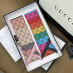Gucci 100% Silk Double Satin Bow Tie Scarf & Headband – Hair Ribbon, Bag… – product image 8