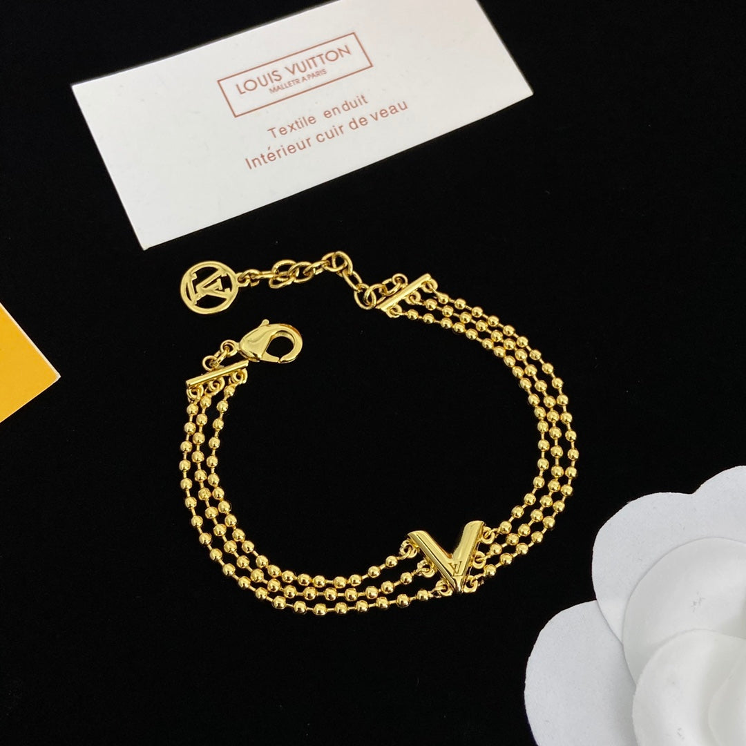 Gucci 3 Layer Ball Chain Adjustable Bracelet – Luxury Jewelry – product image 1