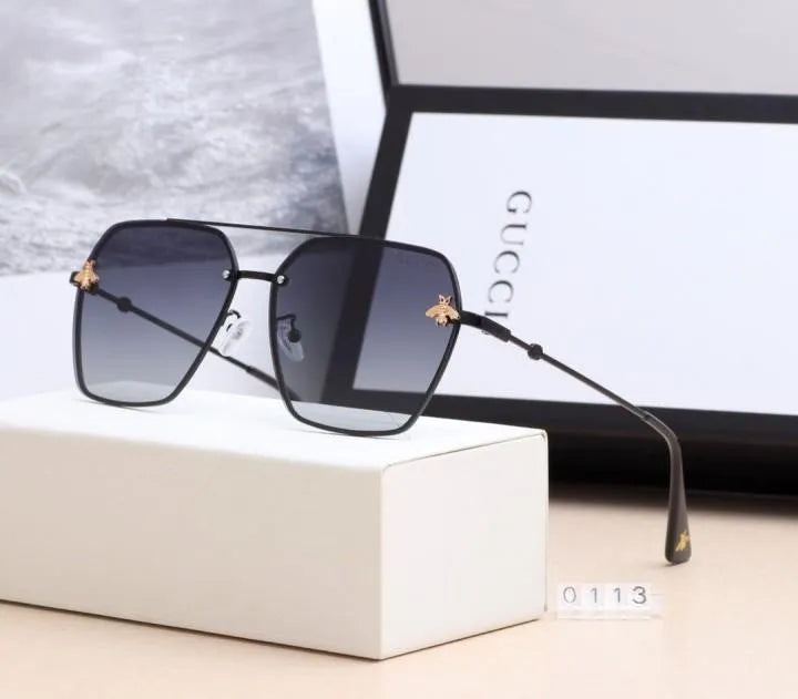 Gucci Aviator Bee Double Bridge Hexagonal Sunglasses for Unisex – product image 2
