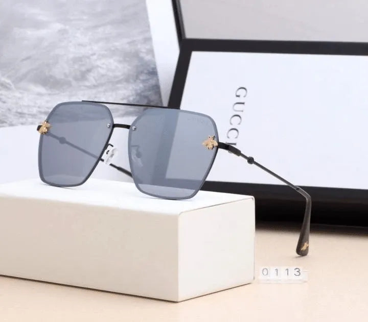 Gucci Aviator Bee Double Bridge Hexagonal Sunglasses for Unisex – product image 3