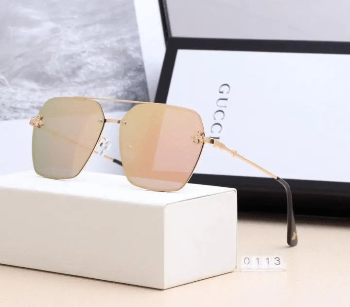 Gucci Aviator Bee Double Bridge Hexagonal Sunglasses for Unisex – product image 4