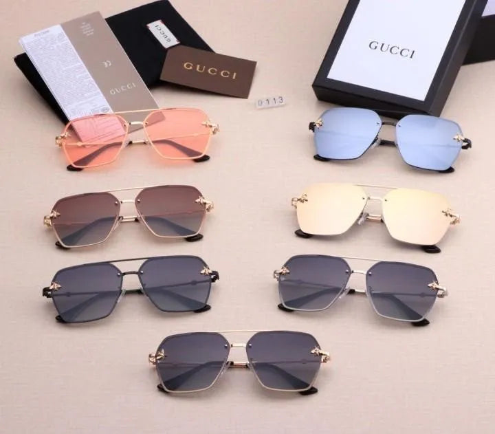 Gucci Aviator Bee Double Bridge Hexagonal Sunglasses for Unisex – product image 13