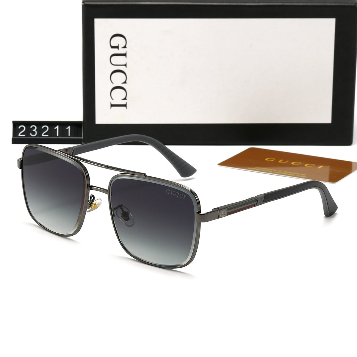 Gucci Aviator GG Double Bridge Square Polarized Sunglasses for Unisex – product image 3