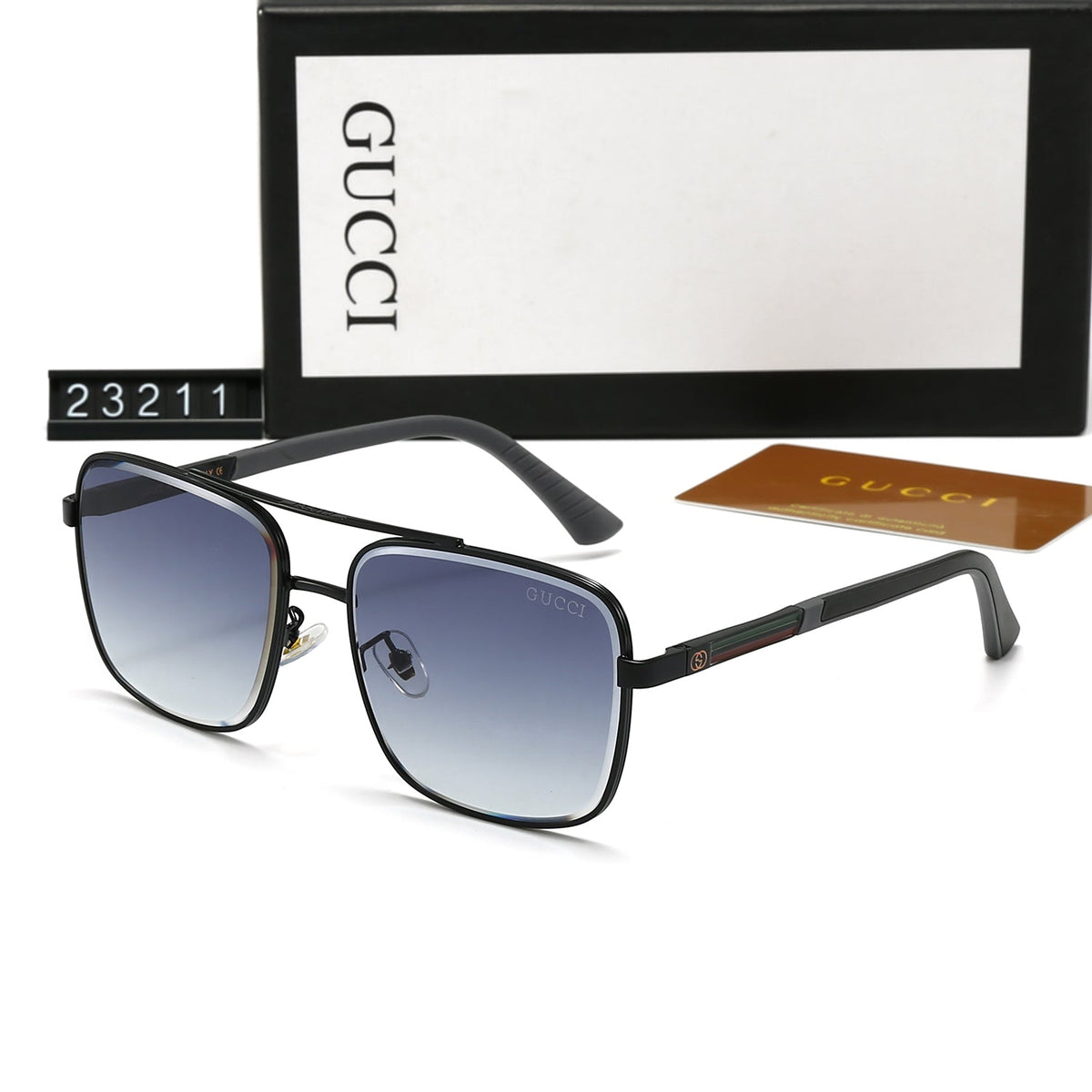 Gucci Aviator GG Double Bridge Square Polarized Sunglasses for Unisex – product image 4
