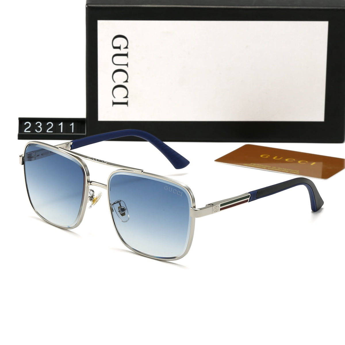 Gucci Aviator GG Double Bridge Square Polarized Sunglasses for Unisex – product image 5