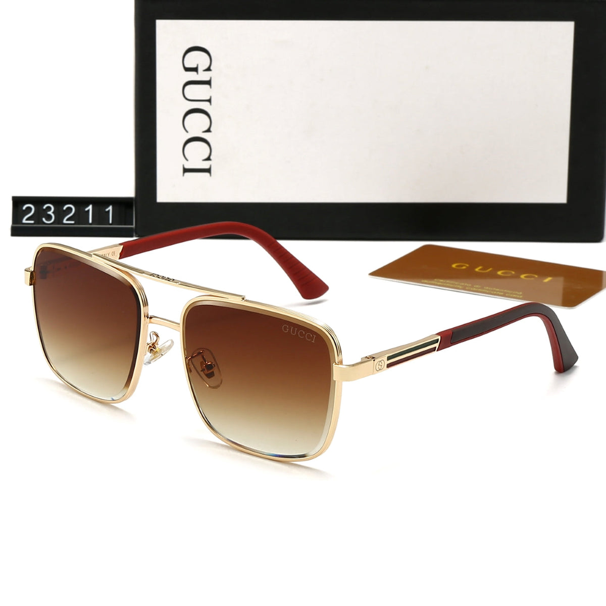 Gucci Aviator GG Double Bridge Square Polarized Sunglasses for Unisex – product image 6