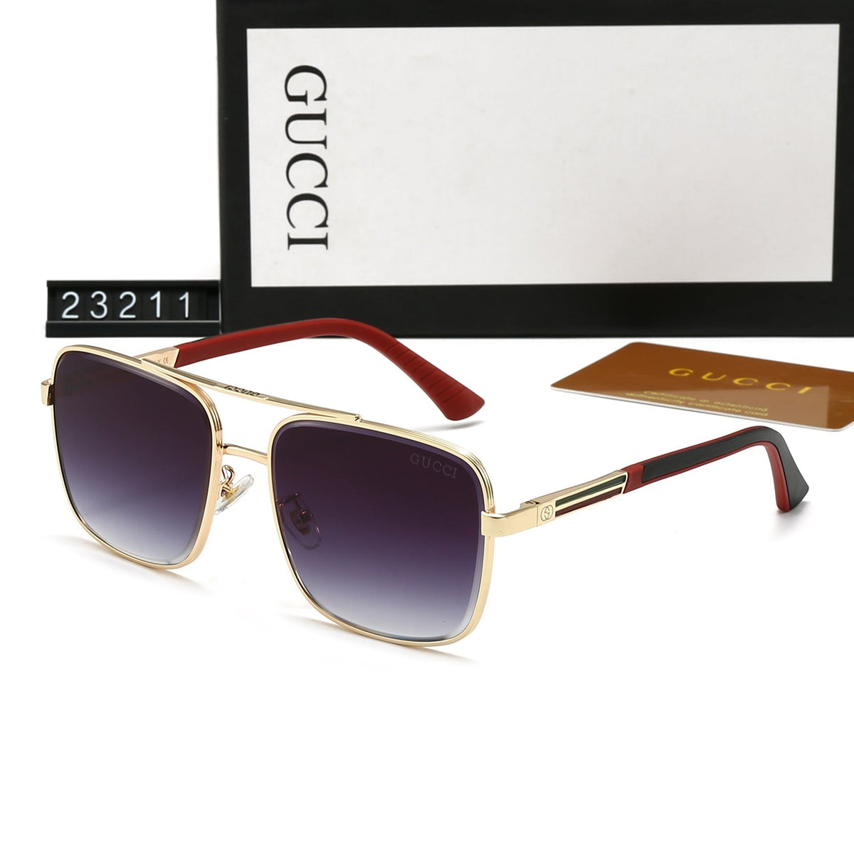 Gucci Aviator GG Double Bridge Square Polarized Sunglasses for Unisex – product image 8