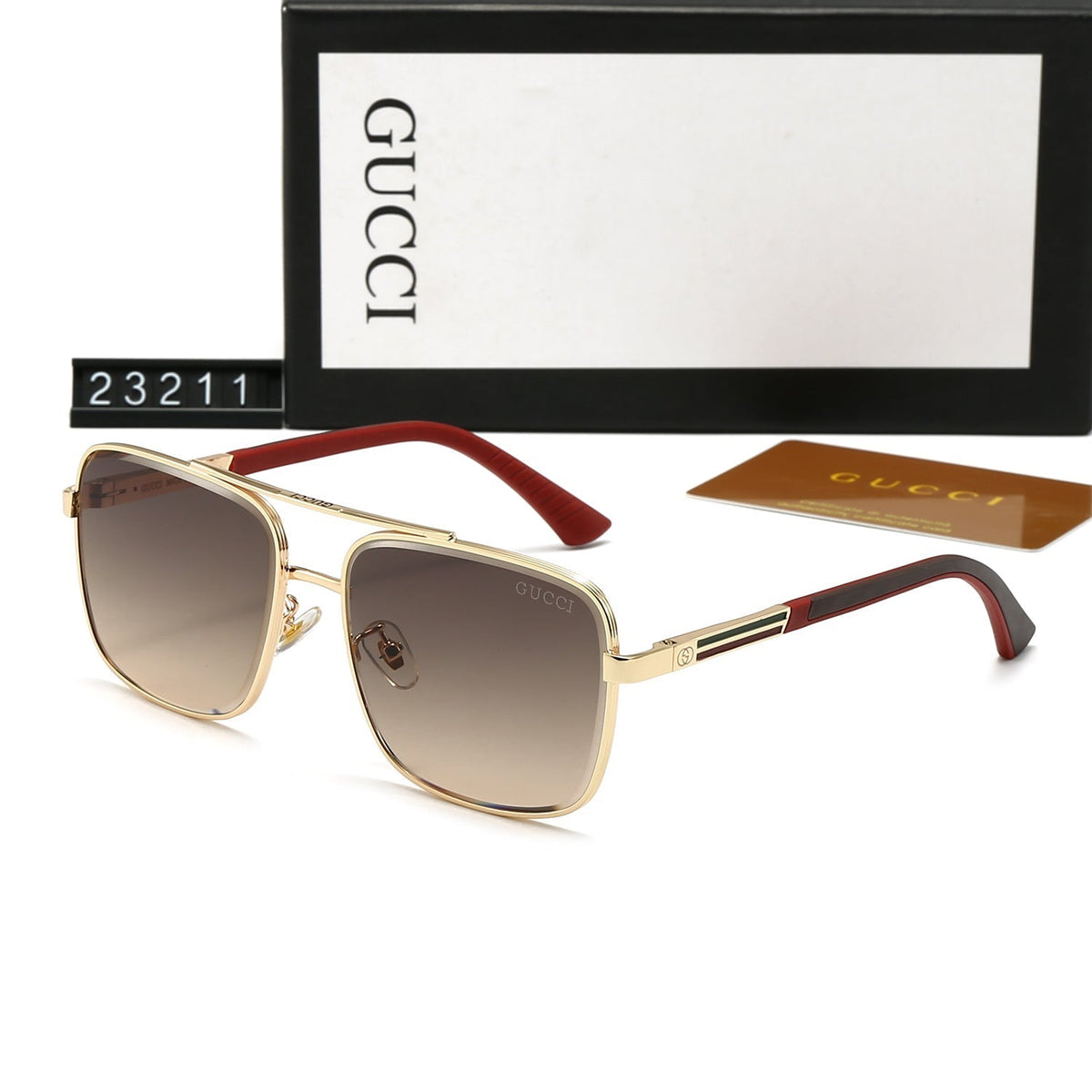 Gucci Aviator GG Double Bridge Square Polarized Sunglasses for Unisex – product image 13