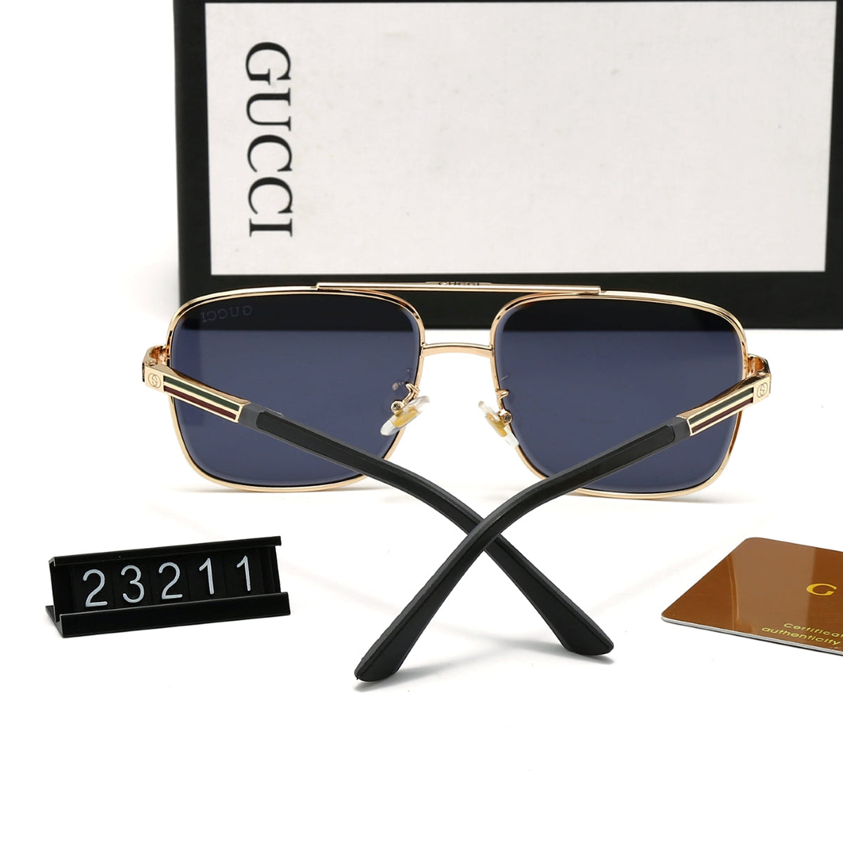 Gucci Aviator GG Double Bridge Square Polarized Sunglasses for Unisex – product image 16