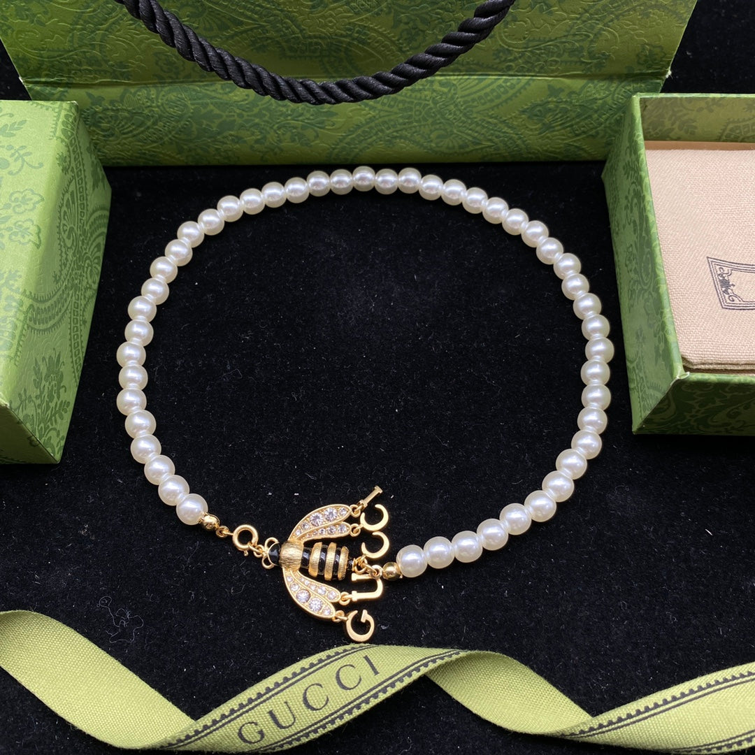 Gucci Bee Pearl Necklace – Luxury Designer Jewelry – product image 2