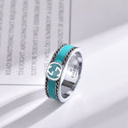 Gucci Blue Enamel Ring – Luxury Designer Jewelry – product image 3