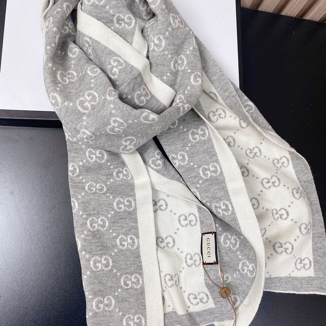 Gucci Cashmere All-match Double G Jacquard Scarf for Women – product image 11
