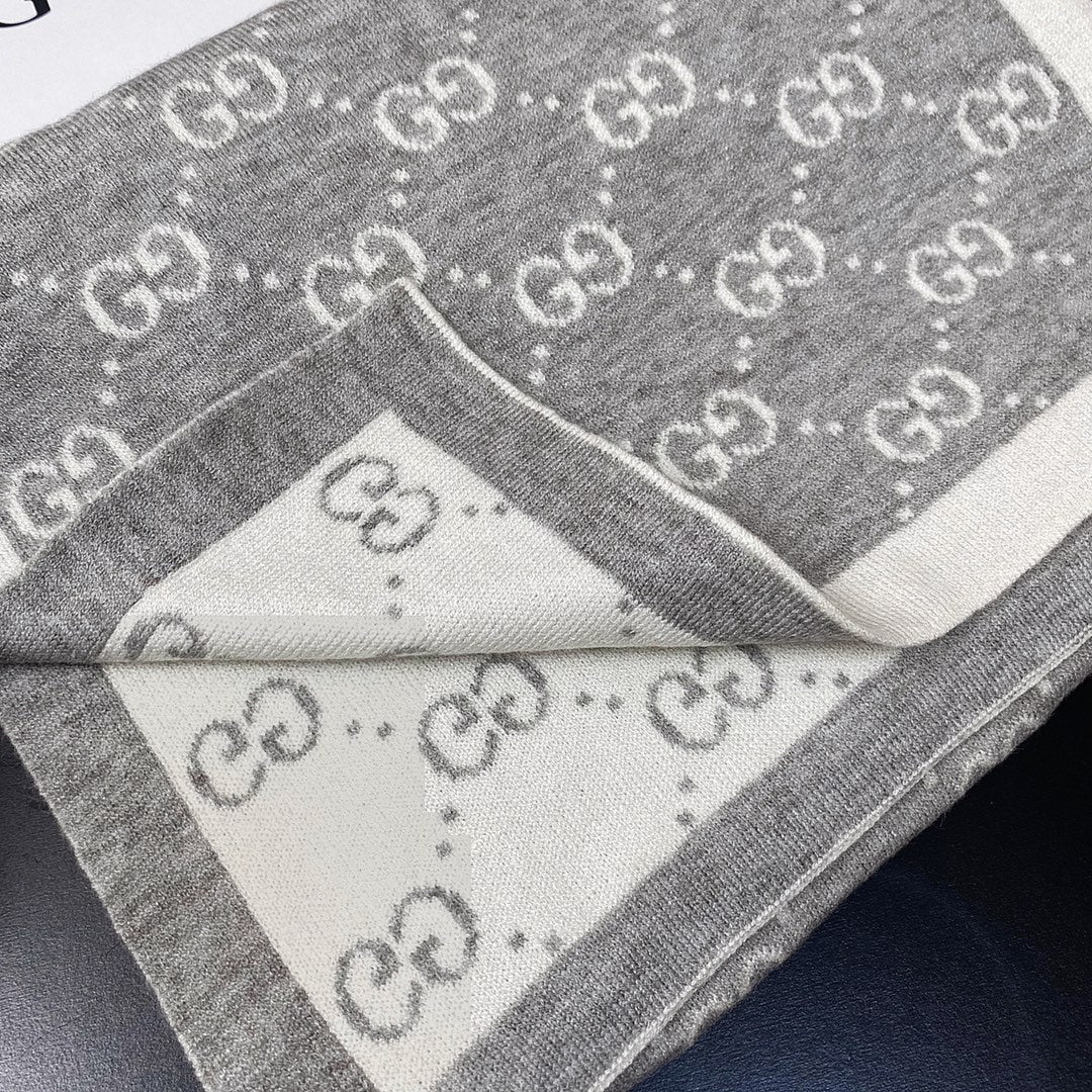 Gucci Cashmere All-match Double G Jacquard Scarf for Women – product image 13