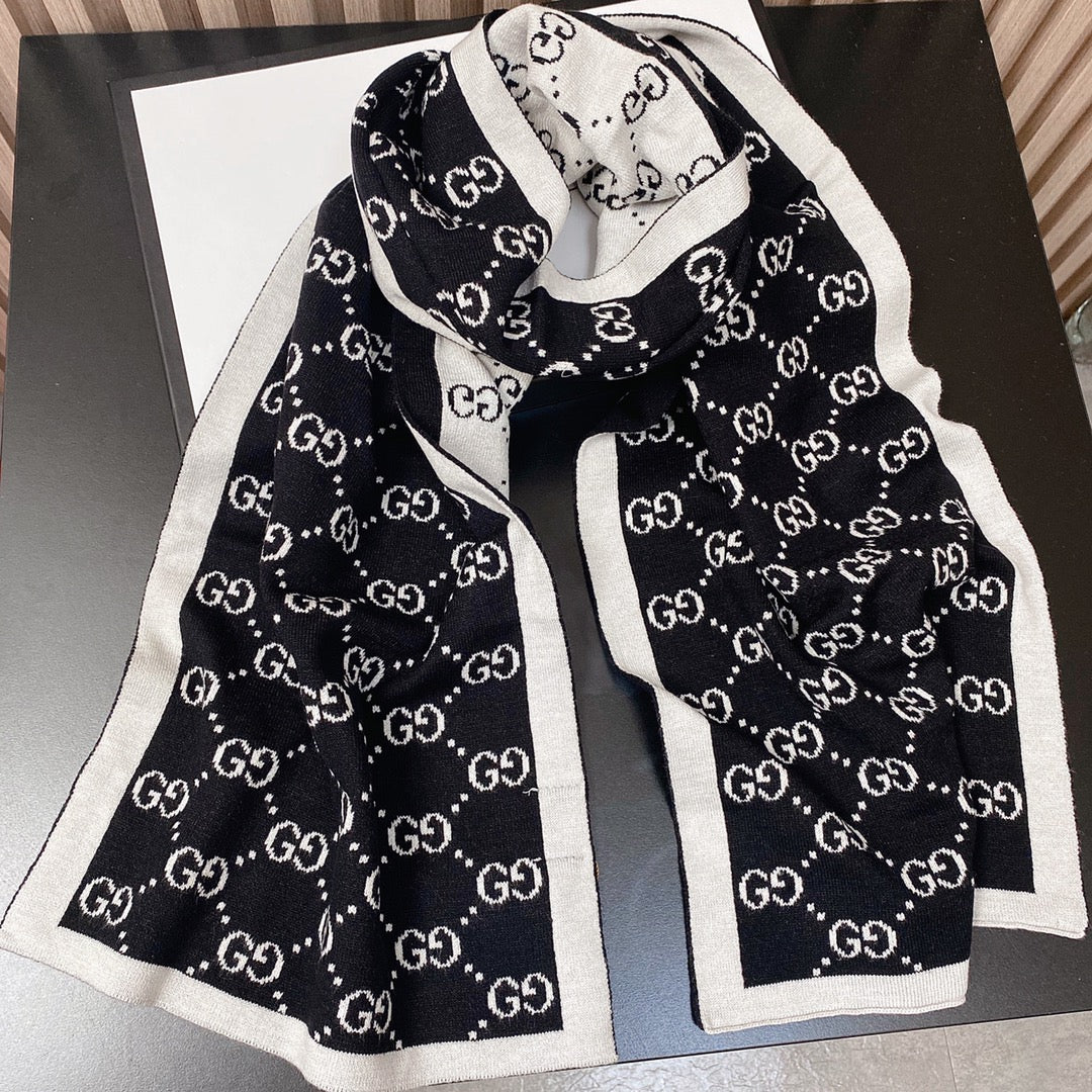 Gucci Cashmere All-match Double G Jacquard Scarf for Women – product image 14