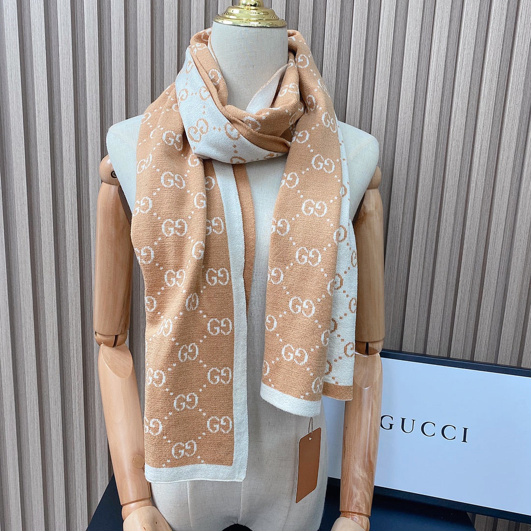Gucci Cashmere All-match Double G Jacquard Scarf for Women – product image 16