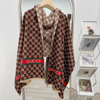 Gucci Cashmere Classic Full Logo Jacquard Warm Scarf Shawl for Women – product image 13
