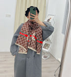 Gucci Cashmere Classic Full Logo Jacquard Warm Scarf Shawl for Women – product image 20