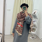 Gucci Cashmere Classic Full Logo Jacquard Warm Scarf Shawl for Women – product image 21