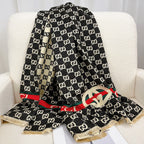 Gucci Cashmere Classic Full Logo Jacquard Warm Scarf Shawl for Women – product image 22