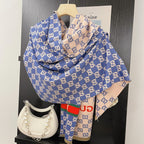 Gucci Cashmere Classic Full Logo Jacquard Warm Scarf Shawl for Women – product image 27