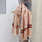 Gucci Cashmere Classic Full Logo Jacquard Warm Scarf Shawl for Women – product image 33