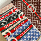Gucci Cashmere Classic Full Logo Jacquard Warm Scarf Shawl for Women – product image 34