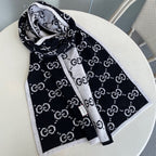 Gucci Cashmere Classic Reversible Jacquard Knit Scarf for Women – product image 3