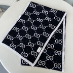 Gucci Cashmere Classic Reversible Jacquard Knit Scarf for Women – product image 4