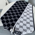 Gucci Cashmere Classic Reversible Jacquard Knit Scarf for Women – product image 7