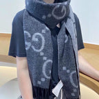 Gucci Classic Large Letter Jacquard Cashmere Scarf for Women – product image 18