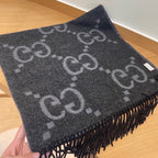 Gucci Classic Large Letter Jacquard Cashmere Scarf for Women – product image 2