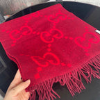Gucci Classic Large Letter Jacquard Cashmere Scarf for Women – product image 23