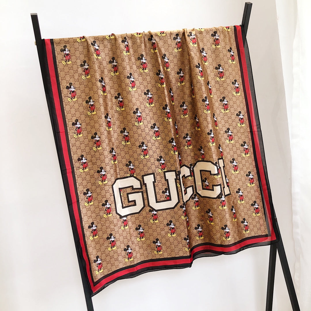Gucci Classic Mickey Mouse Joint Silk Scarf for Women – product image 1