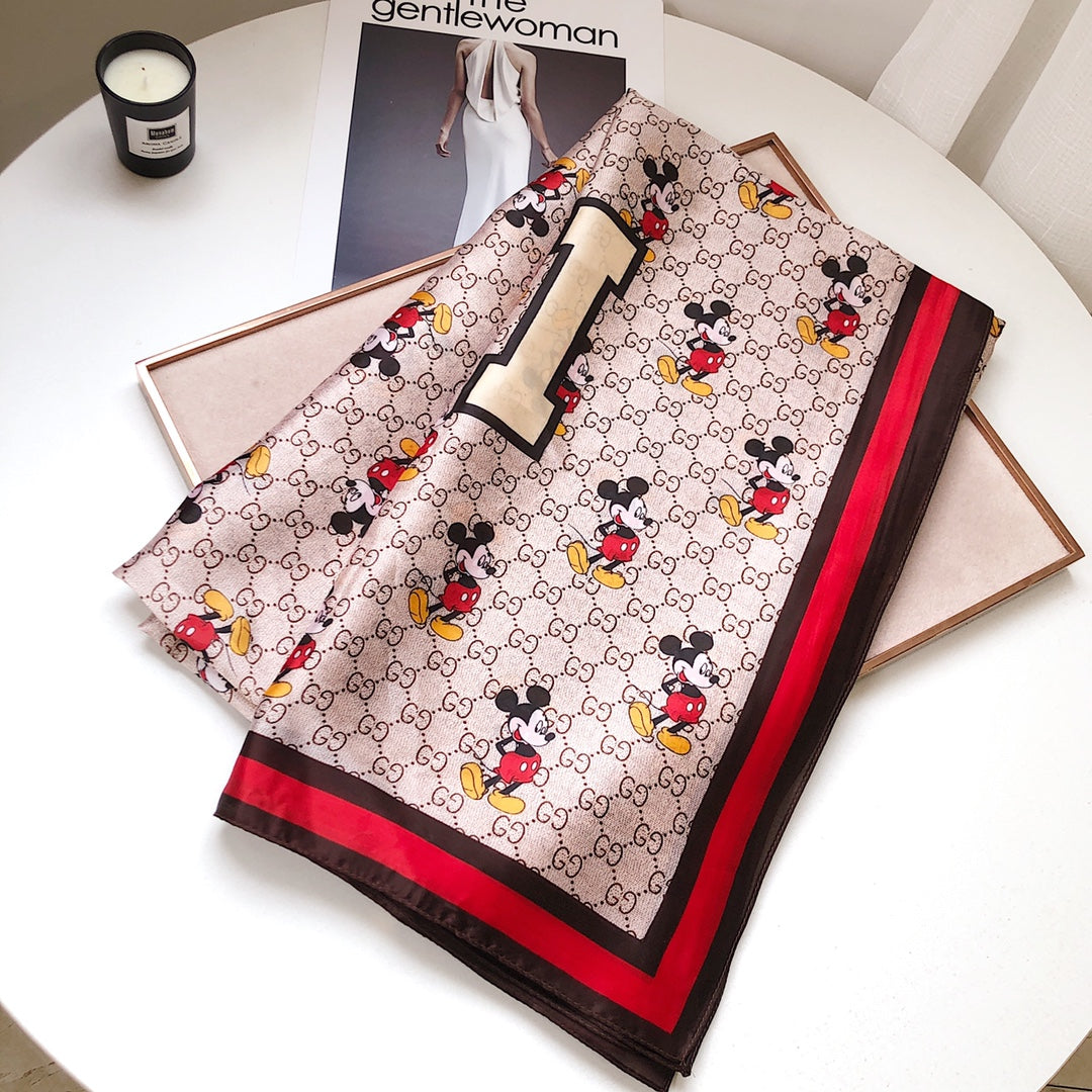 Gucci Classic Mickey Mouse Joint Silk Scarf for Women – product image 13