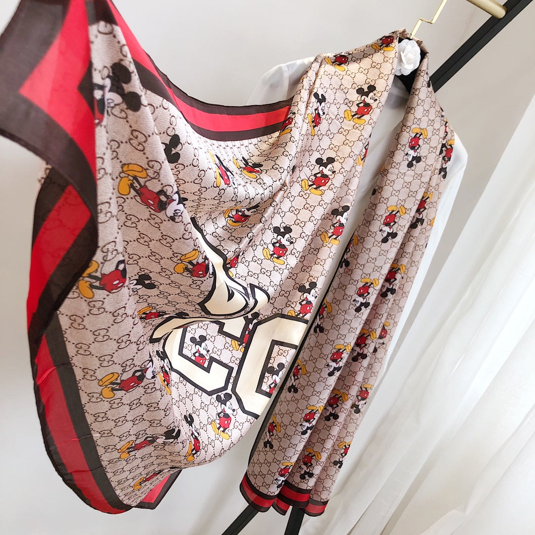 Gucci Classic Mickey Mouse Joint Silk Scarf for Women – product image 14